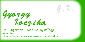 gyorgy kocziha business card